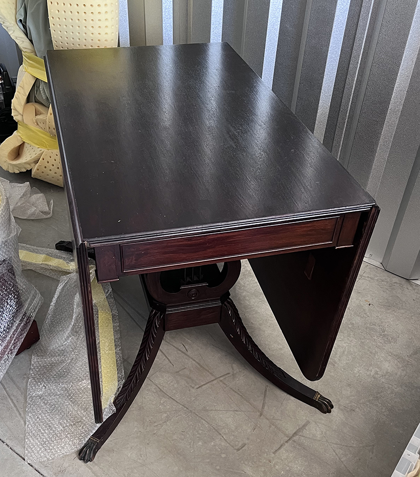 Double Sided Antique Drop Leaf Table