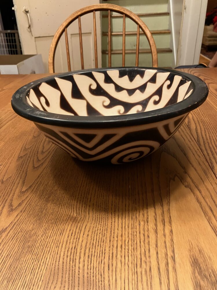 hand painted Peruvian bowl