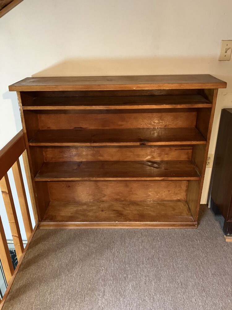wooden bookcase