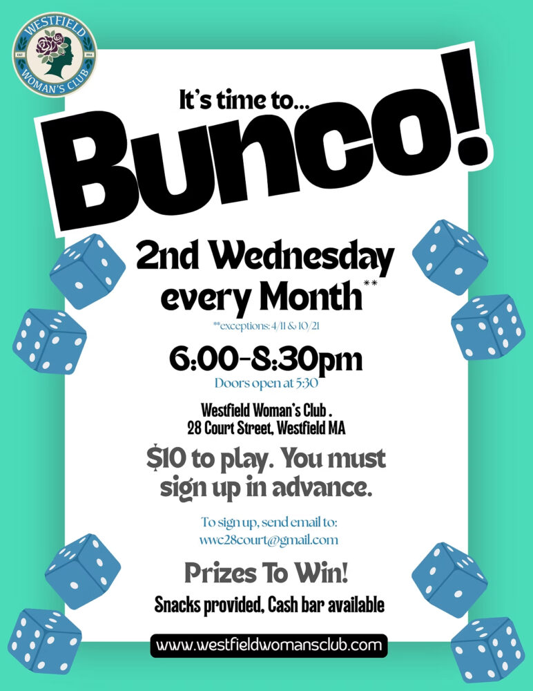 Bunco 2nd Wed every month