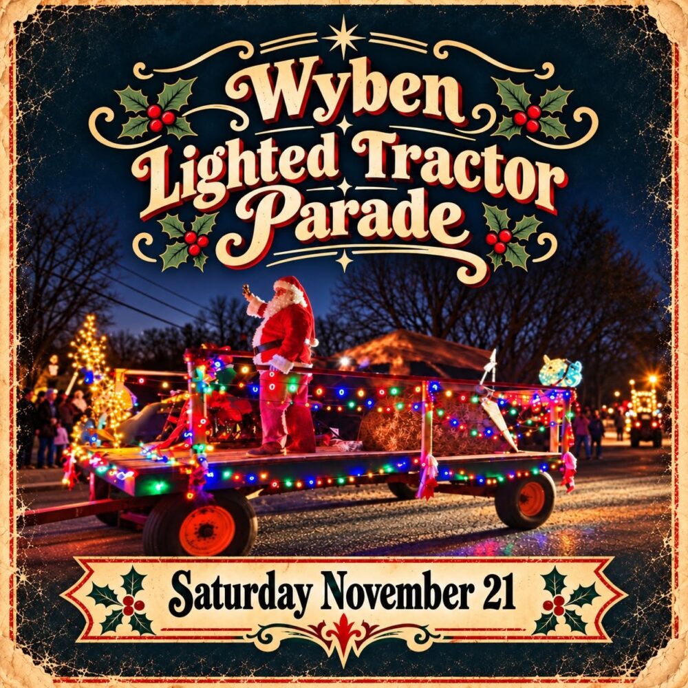 Wyben’s 3rd Annual LIGHTED TRACTOR PARADE